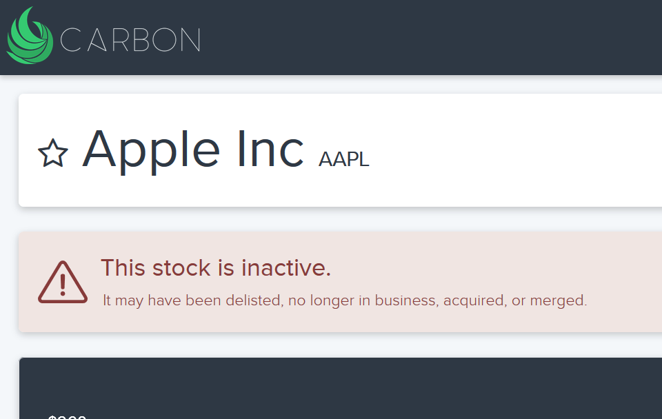 Inactive Stock Warning (light)