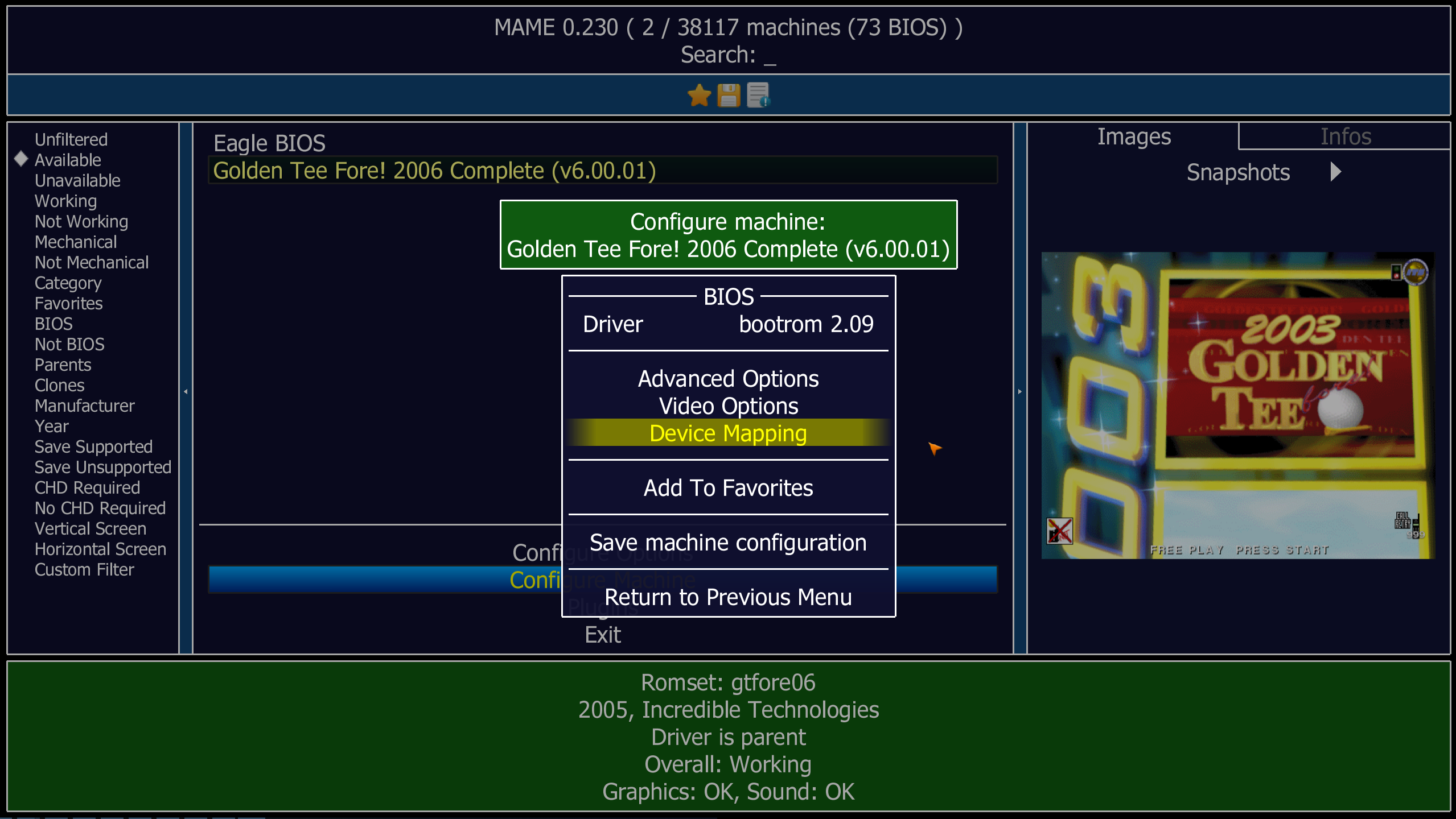 Building a Golden Tee Fore Cabinet: Part 2 - Hardware and MAME