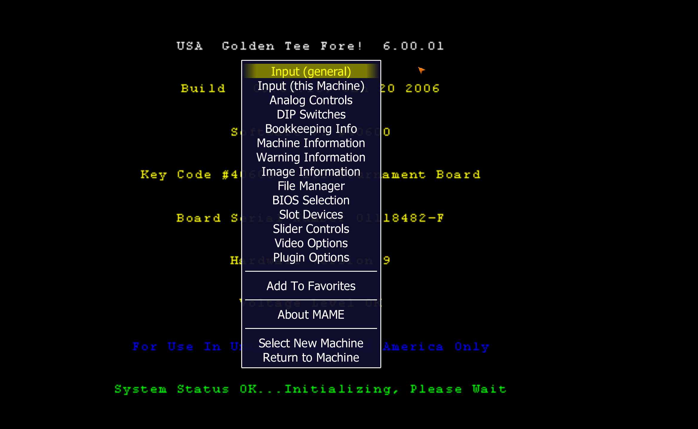 Building a Golden Tee Fore Cabinet: Part 2 - Hardware and MAME